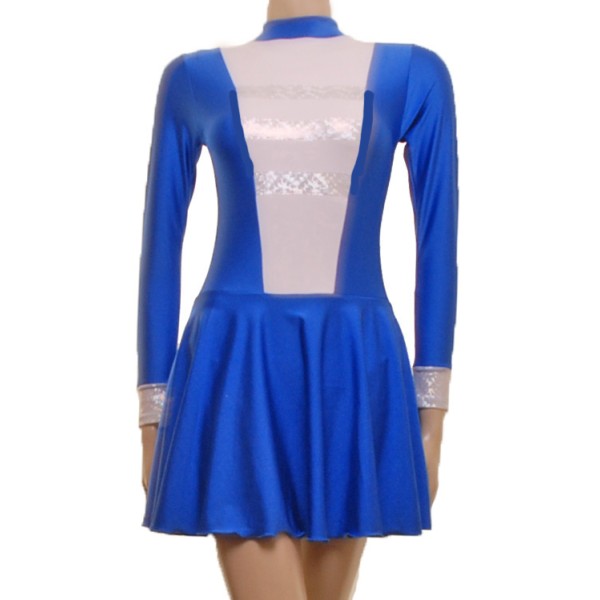 Royal Blue/Silver Military Style Majorette Dress (M201)