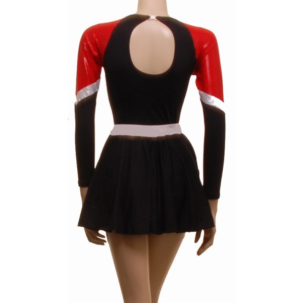 Black/Red/Silver Majorette Dress (M200)