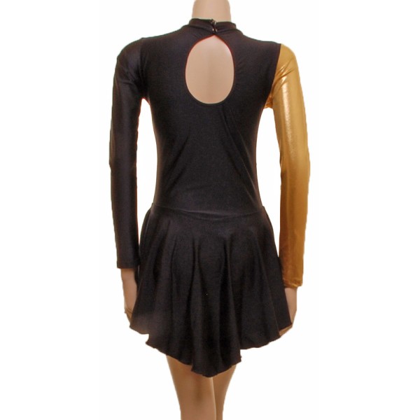 Black and Gold Shine Majorette Dress M143a